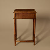 Vintage Bamboo & Rattan Side Table c.1930s