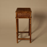 Vintage Bamboo & Rattan Side Table c.1930s