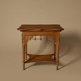 Antique French Side Table with Brass Ormolu Details