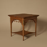 Antique French Side Table with Brass Ormolu Details
