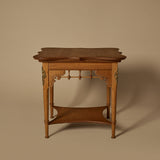 Antique French Side Table with Brass Ormolu Details