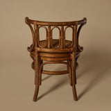 Vintage Midcentury Bamboo & Cane Barrel Chair