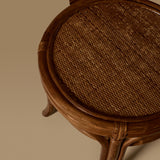 Vintage Midcentury Bamboo & Cane Barrel Chair