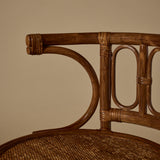 Vintage Midcentury Bamboo & Cane Barrel Chair