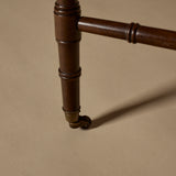 Table ronde française de style Louis XVI en loupe de bois vers 1900