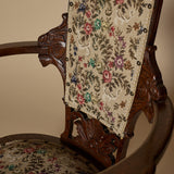 Fauteuil à bascule victorien en bois sculpté de style néo-Renaissance XIXe siècle