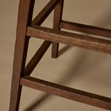 Ensemble de quatre tabourets de bar vintage en bois massif des années 1950 par H. Krug