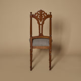 Fauteuil victorien du XIXe siècle en bois sculpté