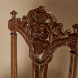 Fauteuil victorien du XIXe siècle en bois sculpté