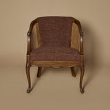 Fauteuil canné de style Louis XV français du milieu du XXe siècle