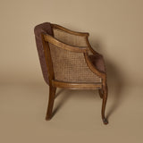 Fauteuil canné de style Louis XV français du milieu du XXe siècle
