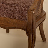 Fauteuil canné de style Louis XV français du milieu du XXe siècle