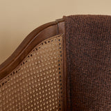 Fauteuil canné de style Louis XV français du milieu du XXe siècle