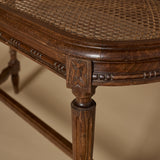 Banquette cannée de style Louis XVI