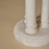 1960s Neoclassical Marble Three-Column Side Table