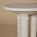 1960s Neoclassical Marble Three-Column Side Table