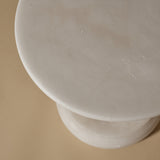 1960s Neoclassical Marble Three-Column Side Table
