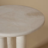 1960s Neoclassical Marble Three-Column Side Table