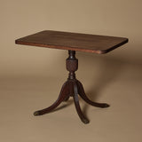 Antique Regency Style Pedestal Table with Brass Lion Feet