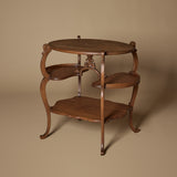 Circa 1900 Art Nouveau Quarter-Sawn Oak Multi-Tier Parlor Table