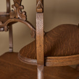 Circa 1900 Art Nouveau Quarter-Sawn Oak Multi-Tier Parlor Table