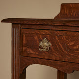 Circa 1900 Victorian Oak Console Table