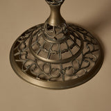 Vintage Art Nouveau Style Marble & Brass Openwork Pedestal Table