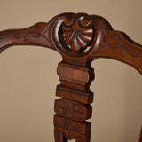 Antique Victorian Carved Wood Chair with Cane Seat