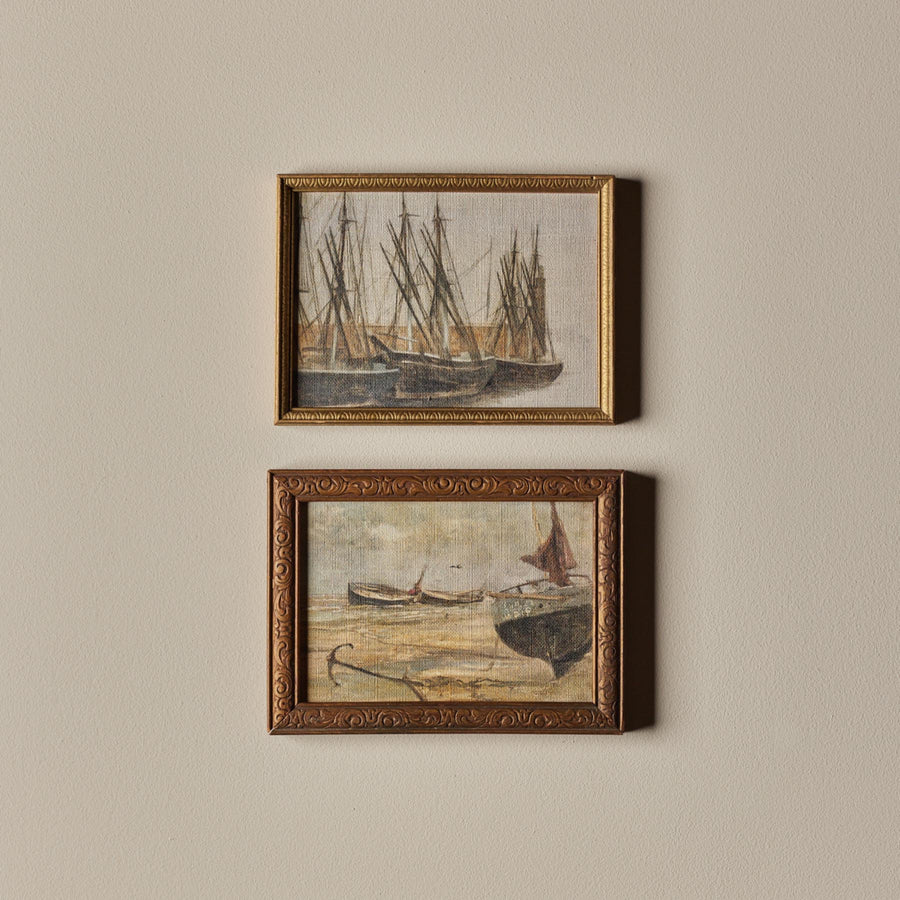 The Duo of mini frames L'amarré & Esquisse d'un port