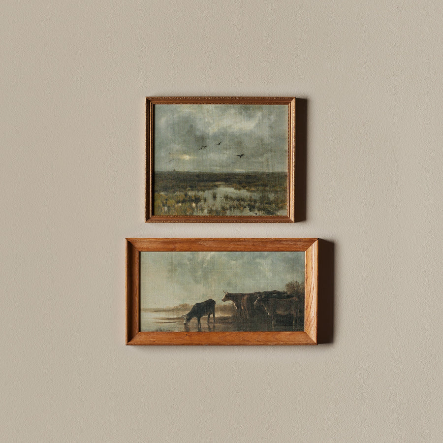 The Duo of Small Frames Le marais & Les bovins