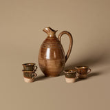 Late 1800s Decorative European Serving Jug & Mugs