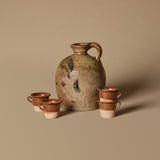 Late 1800s Decorative European Serving Jug & Mugs
