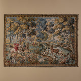 Circa 1900 European Verdure Hunting Scene Tapestry