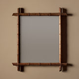 Miroir français en faux bambou du 19ème siècle (25" x 29")