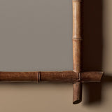 Miroir français en faux bambou du 19ème siècle (25" x 29")