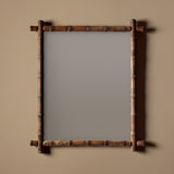 Miroir français en faux bambou du 19ème siècle (23" x 28")