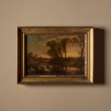 Peinture de paysage française non signée vers 1920 (25" x 18")