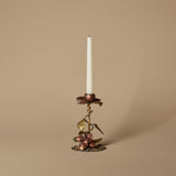 Rare 1950s Spanish Wrought Iron Floral Candleholder