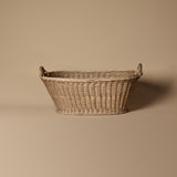 Panier de rangement européen en osier vers 1900