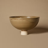 Khaki Footed Bowl