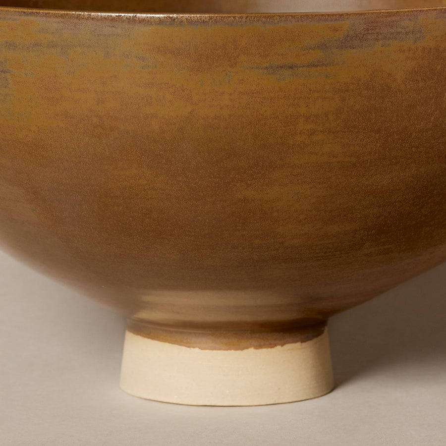 Brown footed bowl