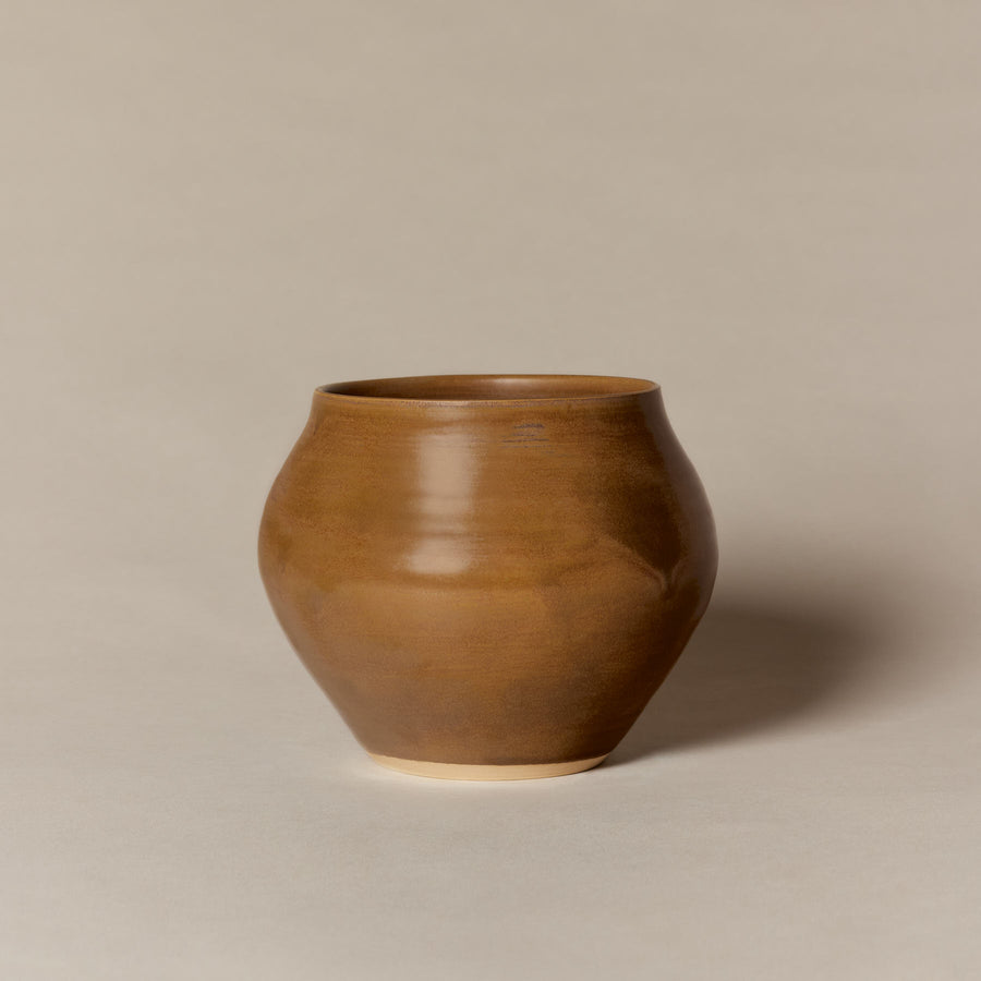 Brown flower vase