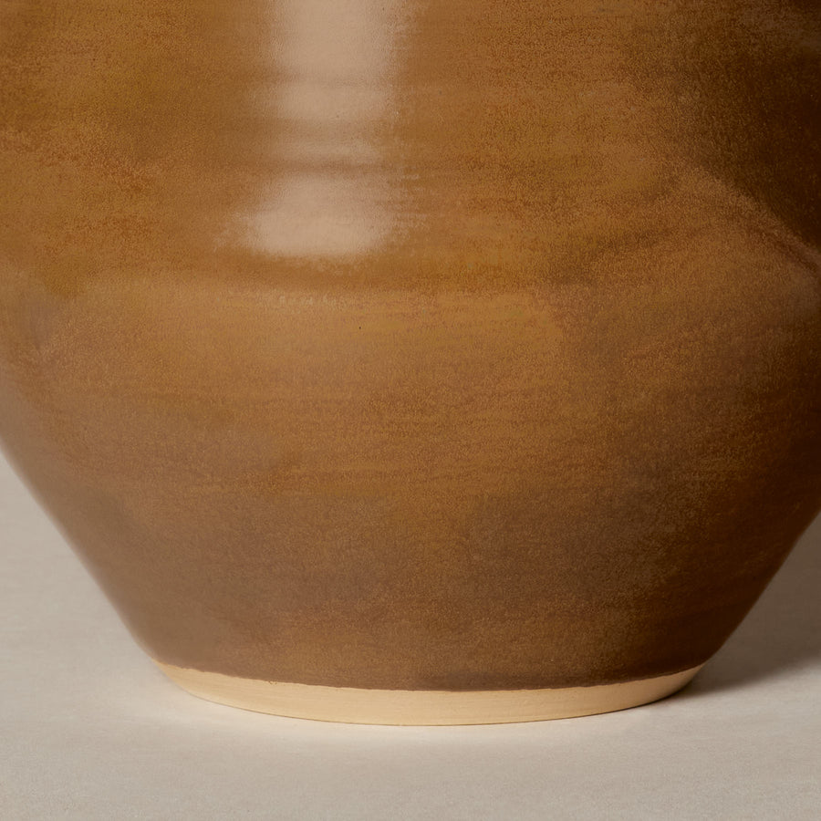 Brown flower vase