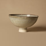 Beige footed bowl
