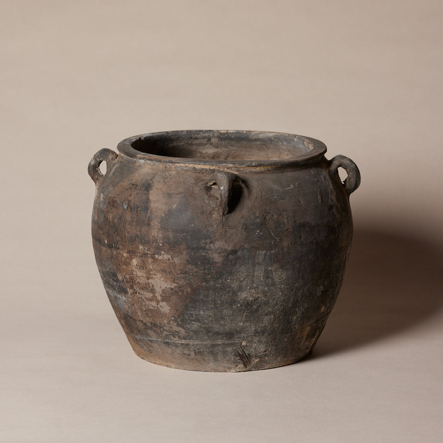 Jinsha Brun-Gris Vintage Pottery (Medium)