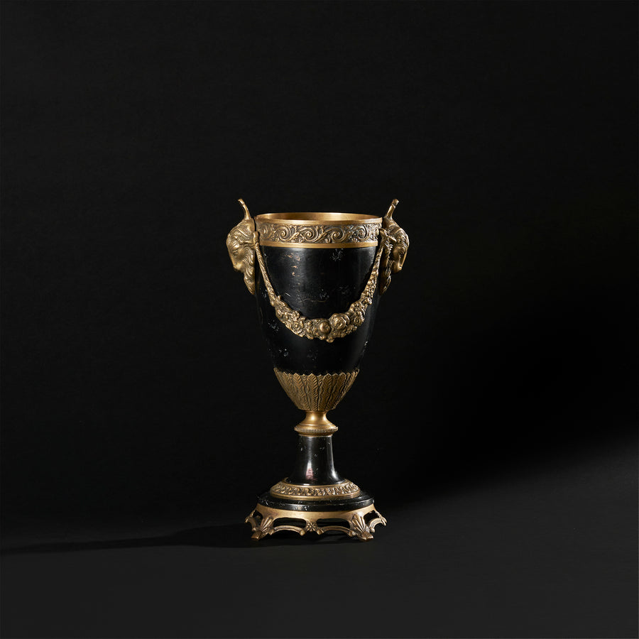 Neoclassical Urn with Ram's Head Ornaments