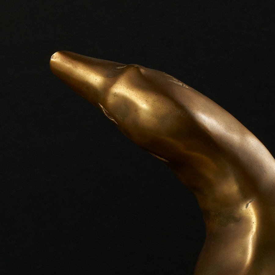 Large Brass Midcentury Sea Lion Sculpture