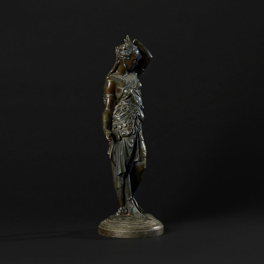 Rare 19th Century Exotic Dancing Woman Statuette
