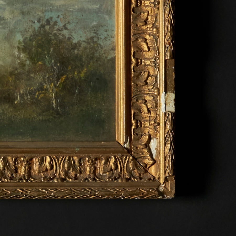 Early 1900s Unsigned Painting & Frame