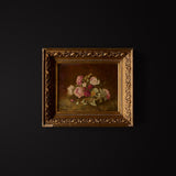 European Antique Still Life of Roses Signed & Dated 1898
